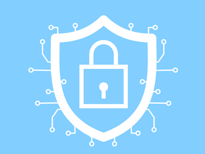 Free cybersecurity lock encryption vector