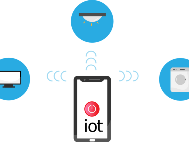 Free internet of things iot network vector
