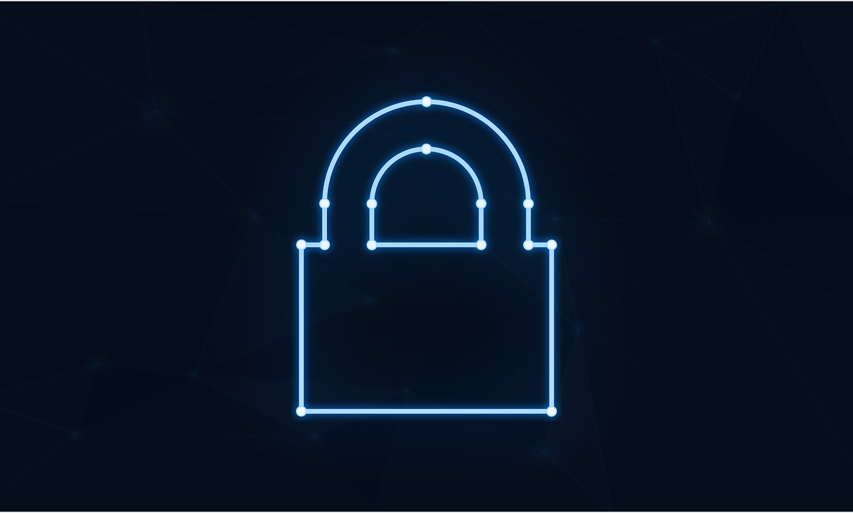 Free padlock neon cybersecurity vector