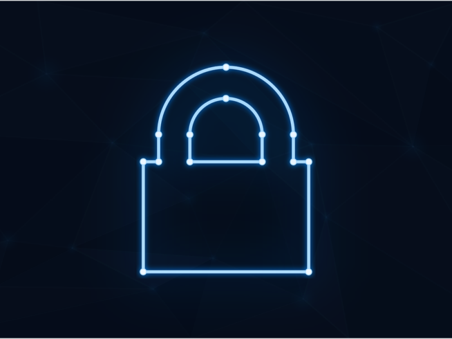 Free padlock neon cybersecurity vector