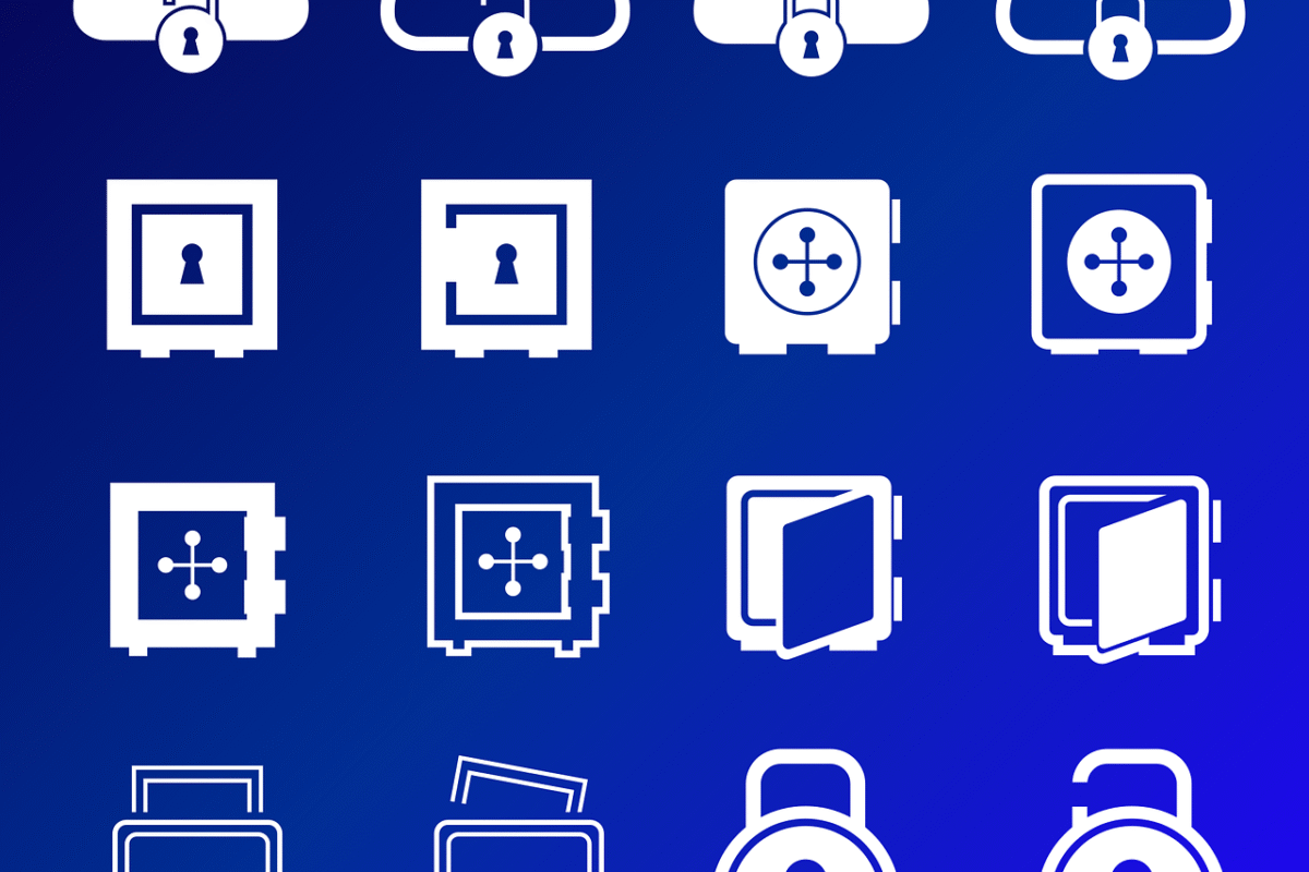 Free safe nature lock vector