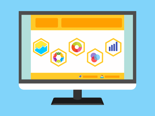 Free statistic survey website vector