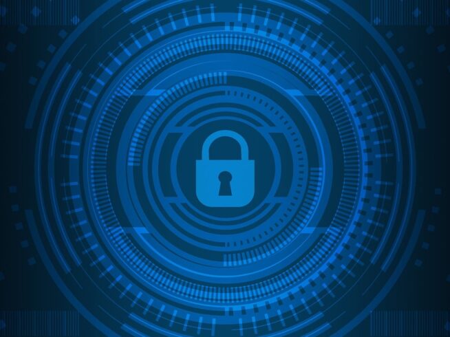 Free cyber security technology network illustration