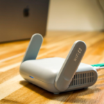 white wifi router