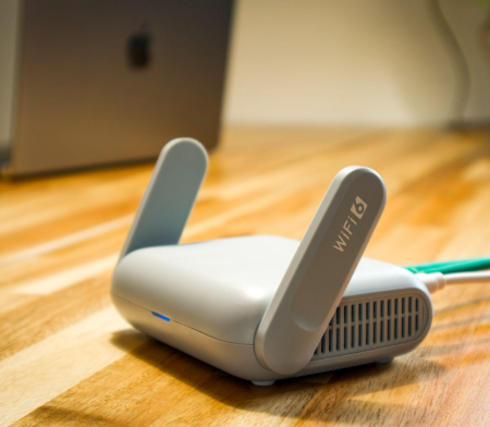 white wifi router
